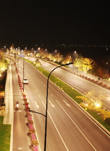 Kỹ thuật chiếu sáng và phủ xanh cảnh quan đoạn 1 Đại lộ Qianjin ở thành phố Lin'an